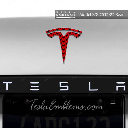 Mickey Tesla Emblem Decals (Front + Back) - Tesla Emblems