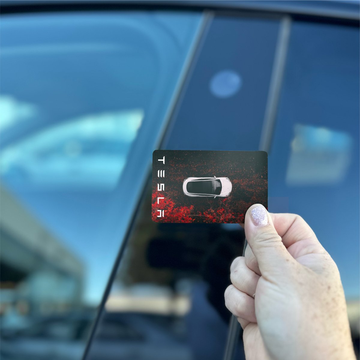 Model 3 Fall Tesla Keycard Decal - Tesla Emblems