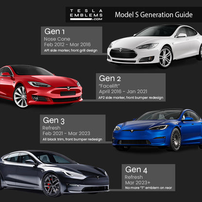 SpaceX Tesla Emblem Decals (Front + Back) - Tesla Emblems