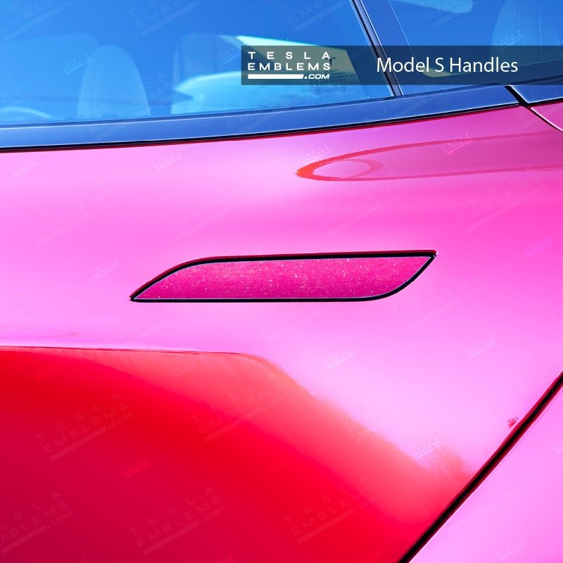 KPMF Momentum Pink Tesla Door Handle Decals (4pcs) - Tesla Emblems