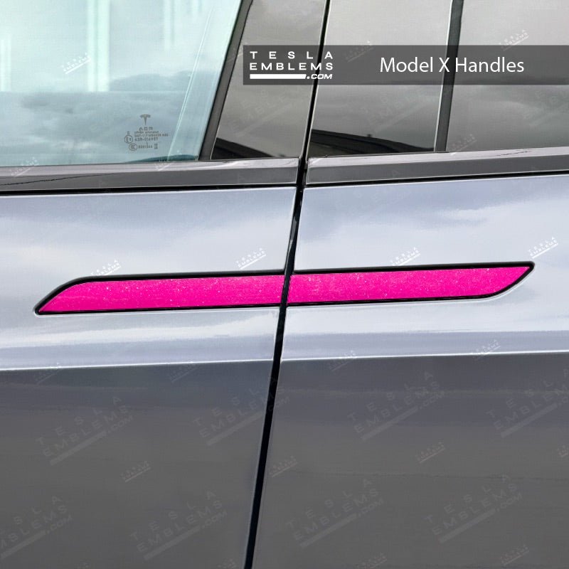 KPMF Momentum Pink Tesla Door Handle Decals (4pcs) - Tesla Emblems
