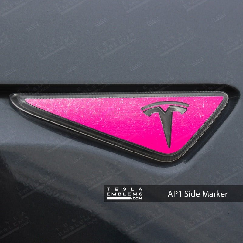 KPMF Momentum Pink Tesla Side Marker Decals (2pcs) - Tesla Emblems