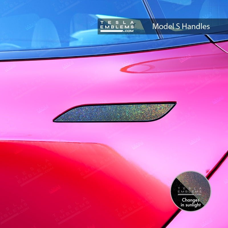 KPMF Morpheus Black Tesla Door Handle Decals (4pcs) - Tesla Emblems