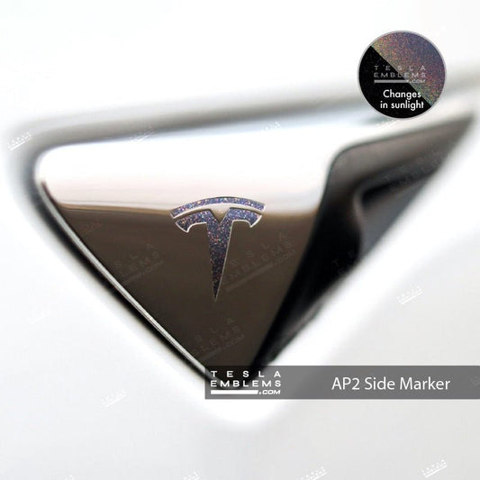 KPMF Morpheus Black Tesla Side Marker Decals (2pcs) - Tesla Emblems