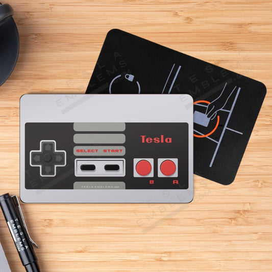 NES Controller Tesla Keycard Decal - Tesla Emblems