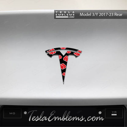 Naruto Akatsuki Tesla Emblem Decals (Front + Back) - Tesla Emblems