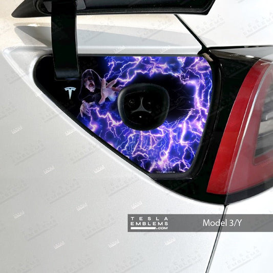 Darth Sidious Palpatine Tesla Charge Port Wrap - Tesla Emblems