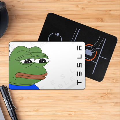 Pepe the Frog Meme Tesla Keycard Decal - Tesla Emblems