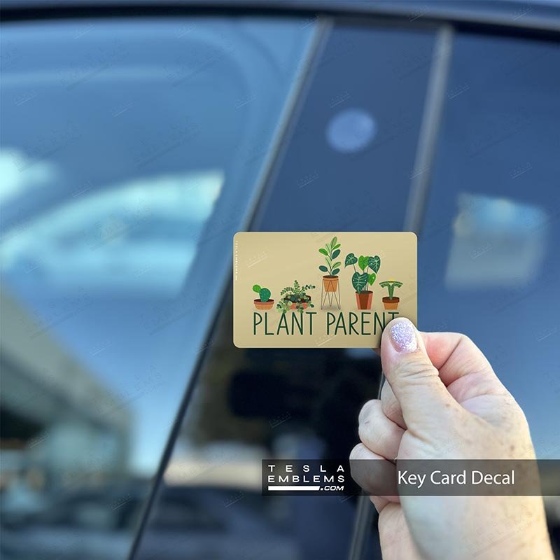 Plant Parent Tesla Keycard Decal - Tesla Emblems