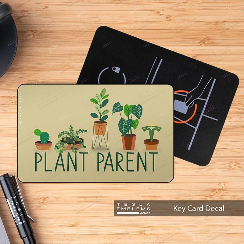 Plant Parent Tesla Keycard Decal - Tesla Emblems