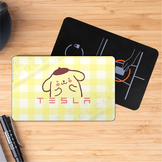 Pompompurin Tesla Keycard Decal - Tesla Emblems