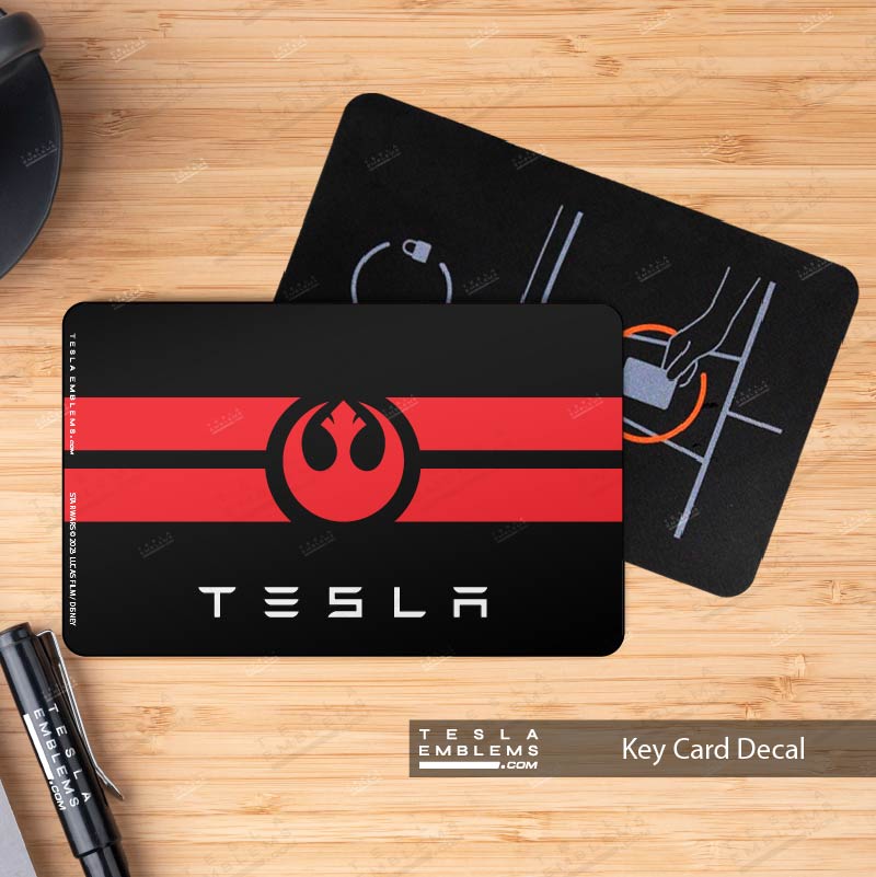 Rebel Alliance Flag Tesla Keycard Decal - Tesla Emblems
