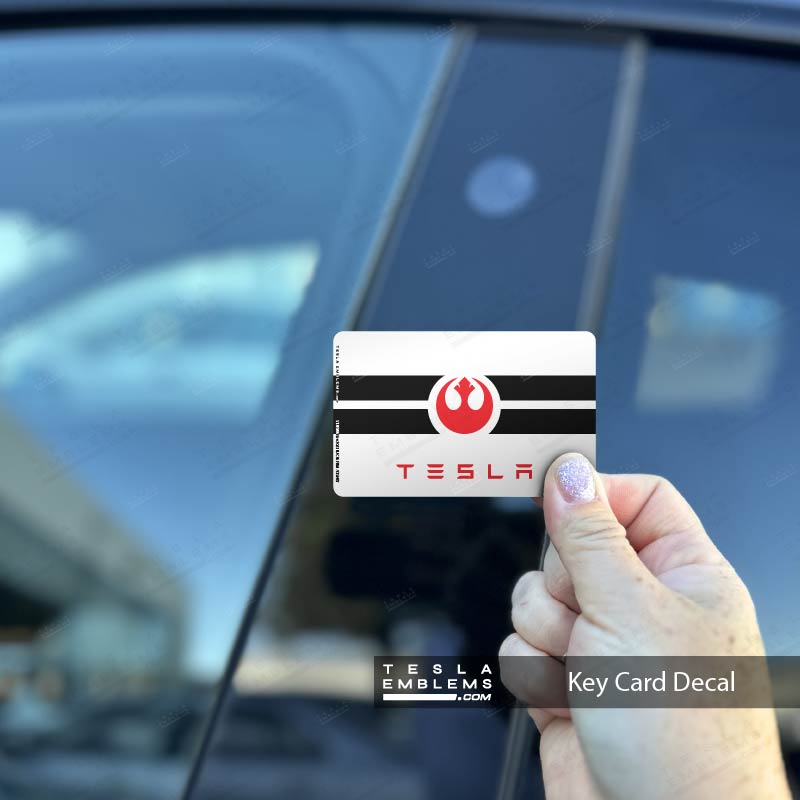 Rebel Alliance Flag Tesla Keycard Decal - Tesla Emblems