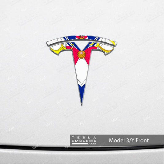 Sailor Moon Tesla Emblem Decals (Front + Back) - Tesla Emblems