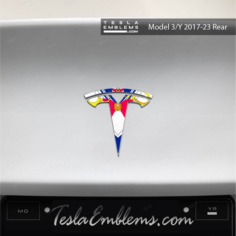 Sailor Moon Tesla Emblem Decals (Front + Back) - Tesla Emblems