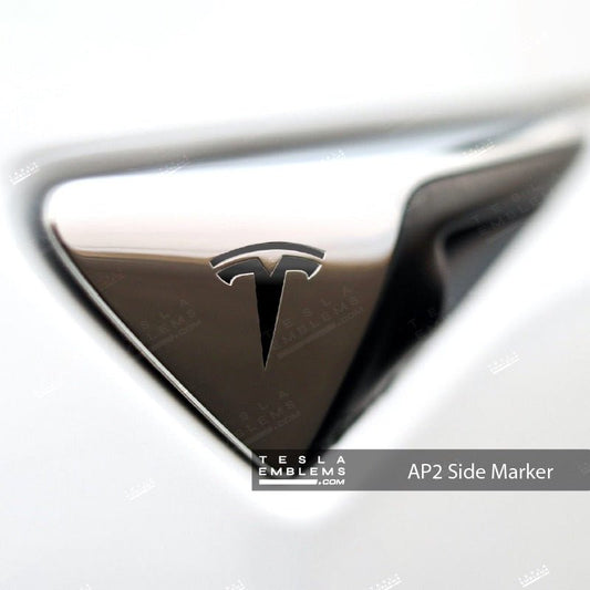 3M Satin Black Tesla Side Marker Decals (2pcs) - Tesla Emblems