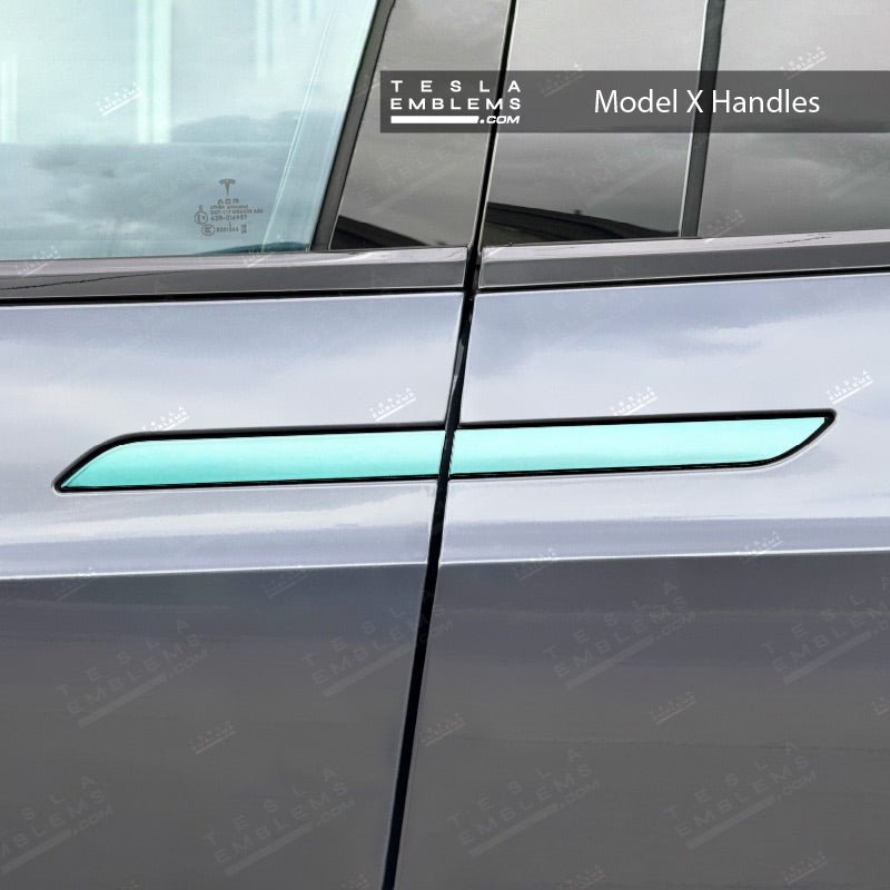3M Satin Key West Tesla Door Handle Decals (4pcs) - Tesla Emblems