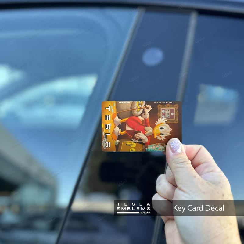 Scrooge McDuck Tesla Keycard Decal - Tesla Emblems