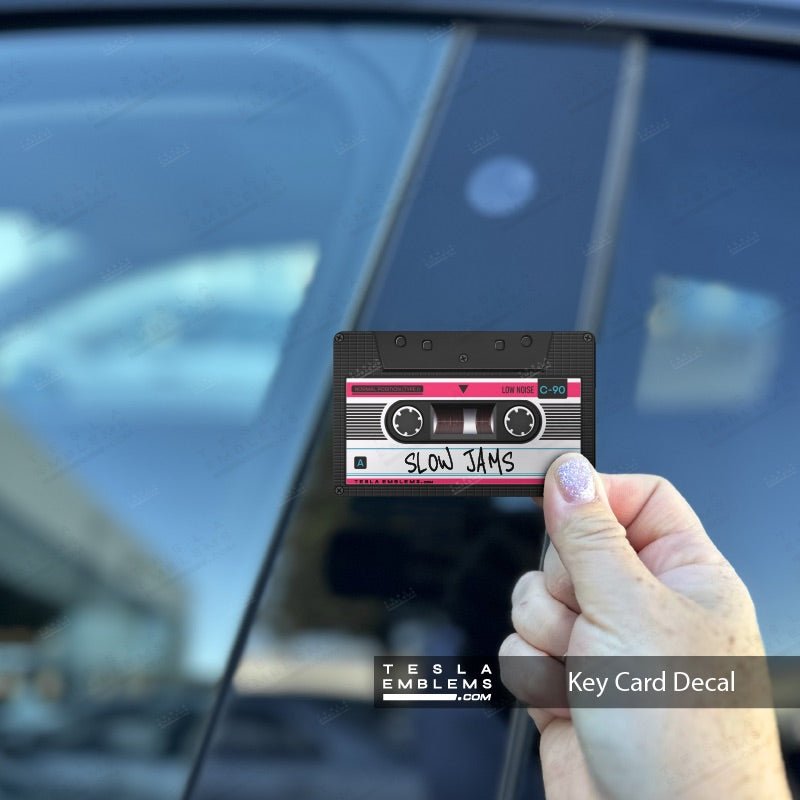 Slow Jams Mixtape Keycard Decal - Tesla Emblems