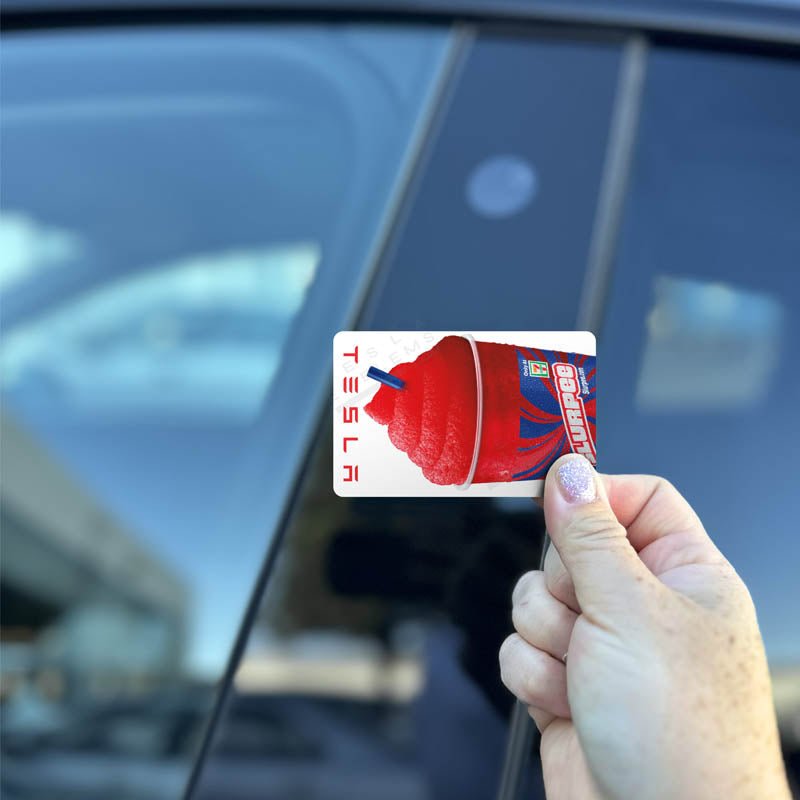 Slurpee Tesla Keycard Decal - Tesla Emblems