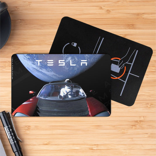 Space Roadster Tesla Keycard Decal - Tesla Emblems