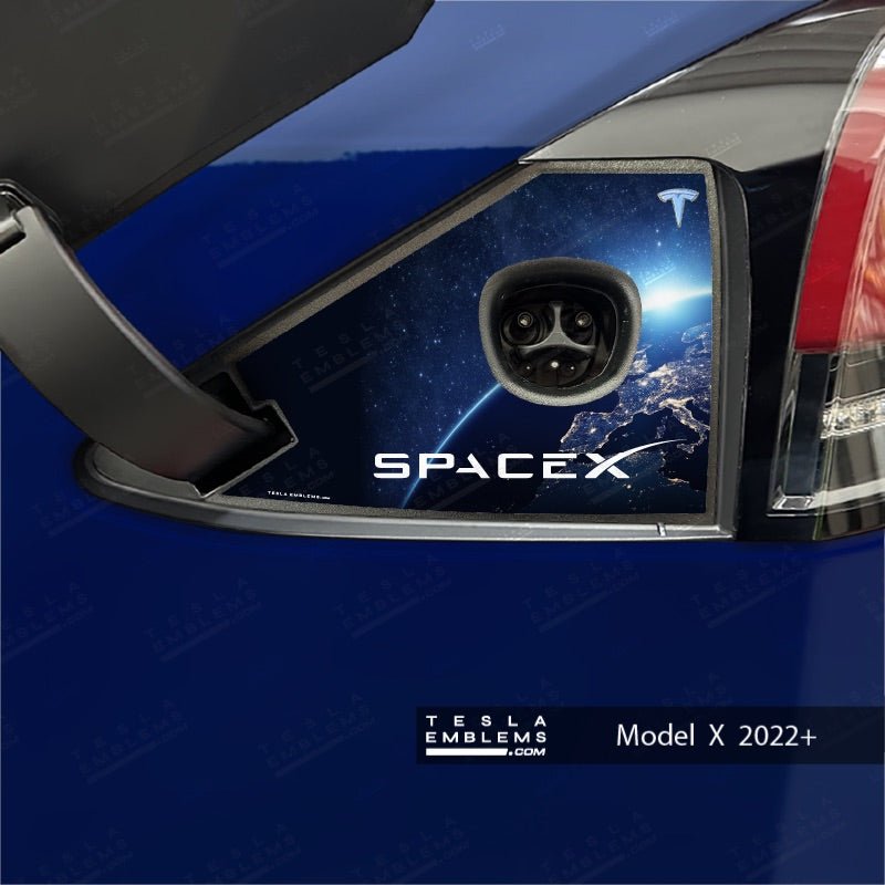 SpaceX Tesla Charge Port Wrap - Tesla Emblems