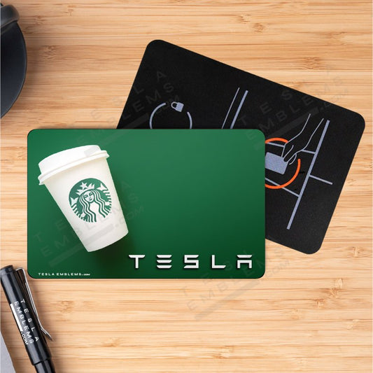 Starbucks Tesla Keycard Decal - Tesla Emblems