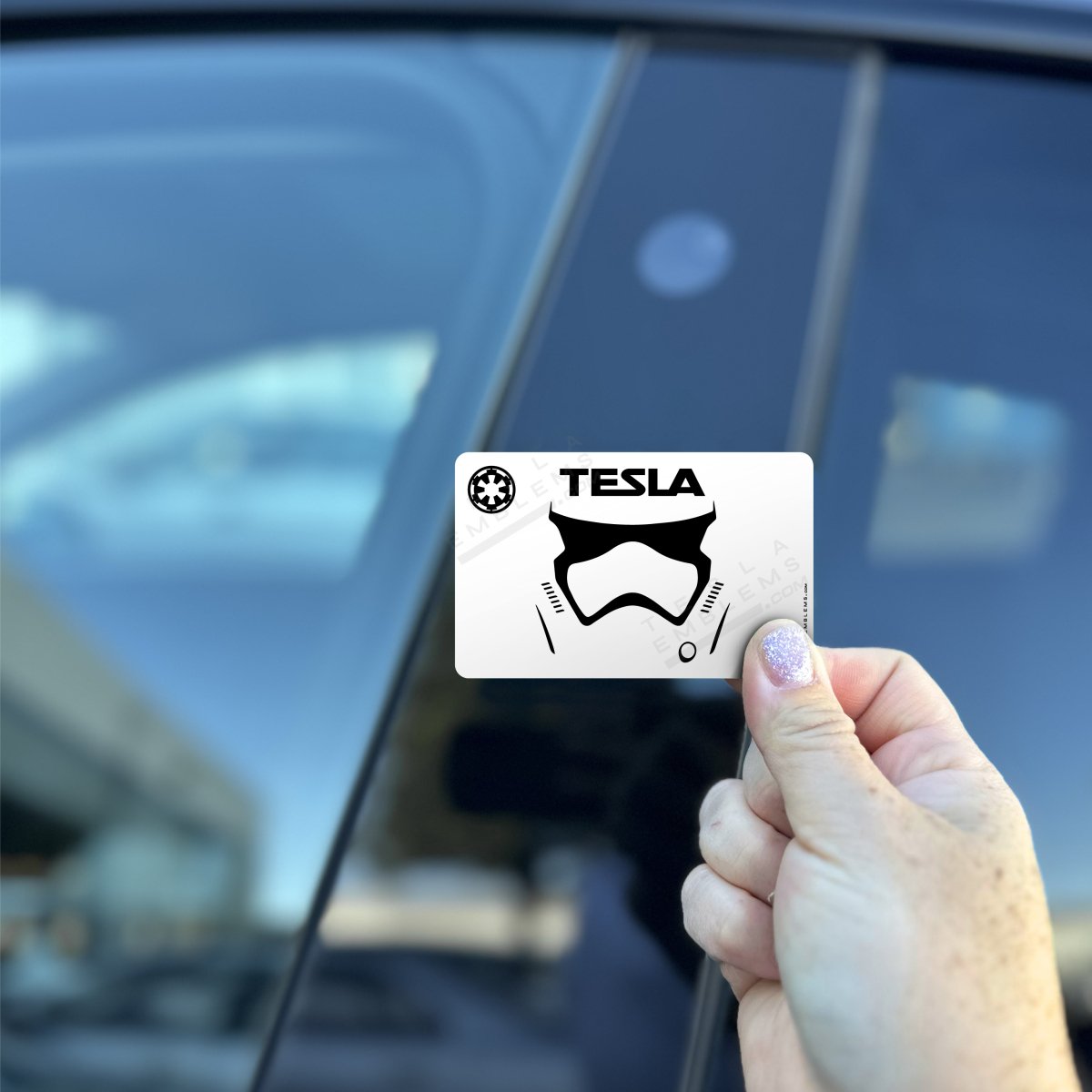 Storm Trooper Tesla Keycard Decal - Tesla Emblems