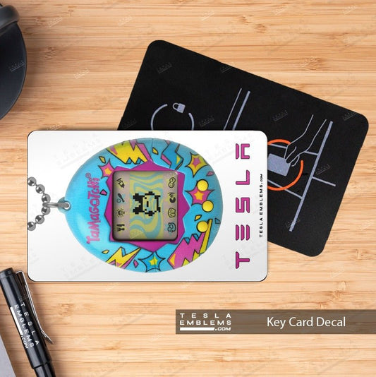 Tamagotchi Keycard Decal - Tesla Emblems