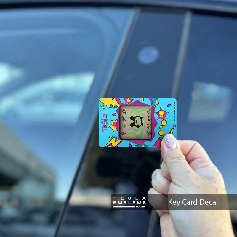 Tamagotchi Keycard Decal - Tesla Emblems