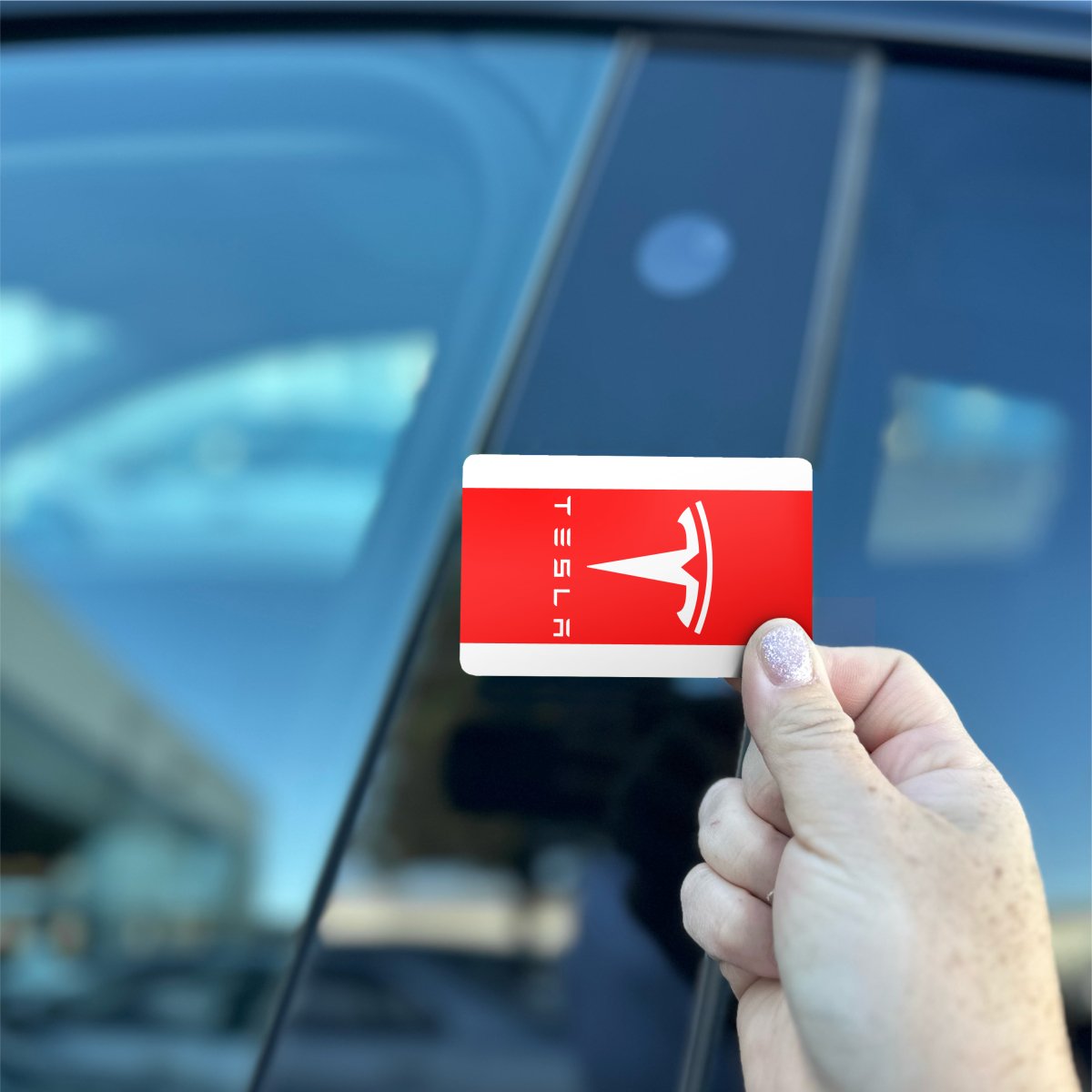 Tesla Flag Keycard Decal - Tesla Emblems