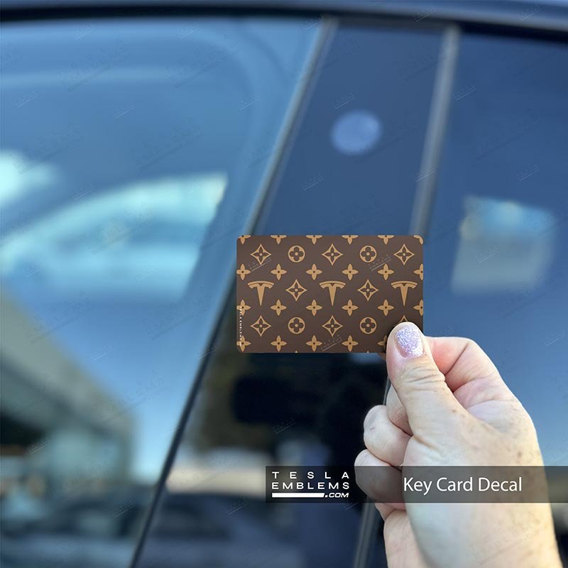 Designer LV Tesla Pattern Keycard Decal - Tesla Emblems