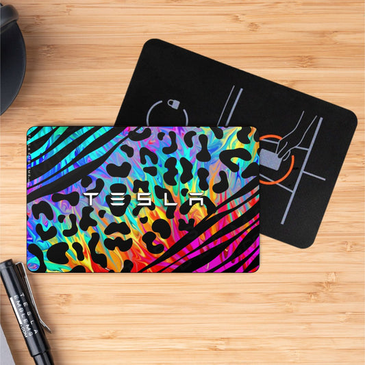 Trippin' Kitty Tesla Keycard Decal - Tesla Emblems