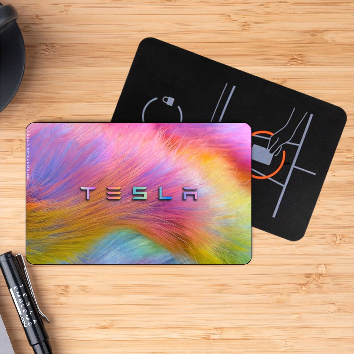 Unicorn Mane Tesla Keycard Decal - Tesla Emblems