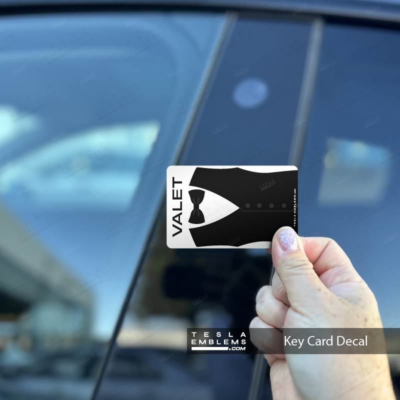 Valet Card Valet Tesla Keycard Decal – Tesla Emblems