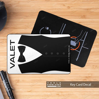 Valet Tesla Keycard Decal - Tesla Emblems