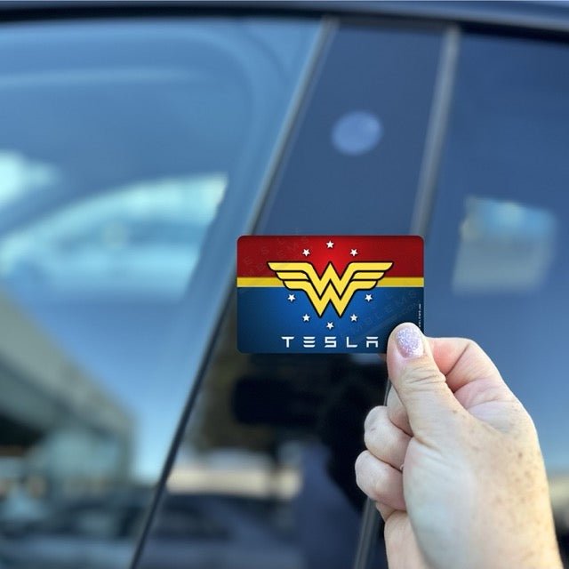 Wonder Woman Tesla Keycard Decal - Tesla Emblems