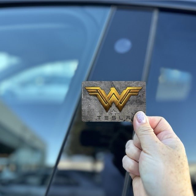 Wonder Woman Tesla Keycard Decal - Tesla Emblems